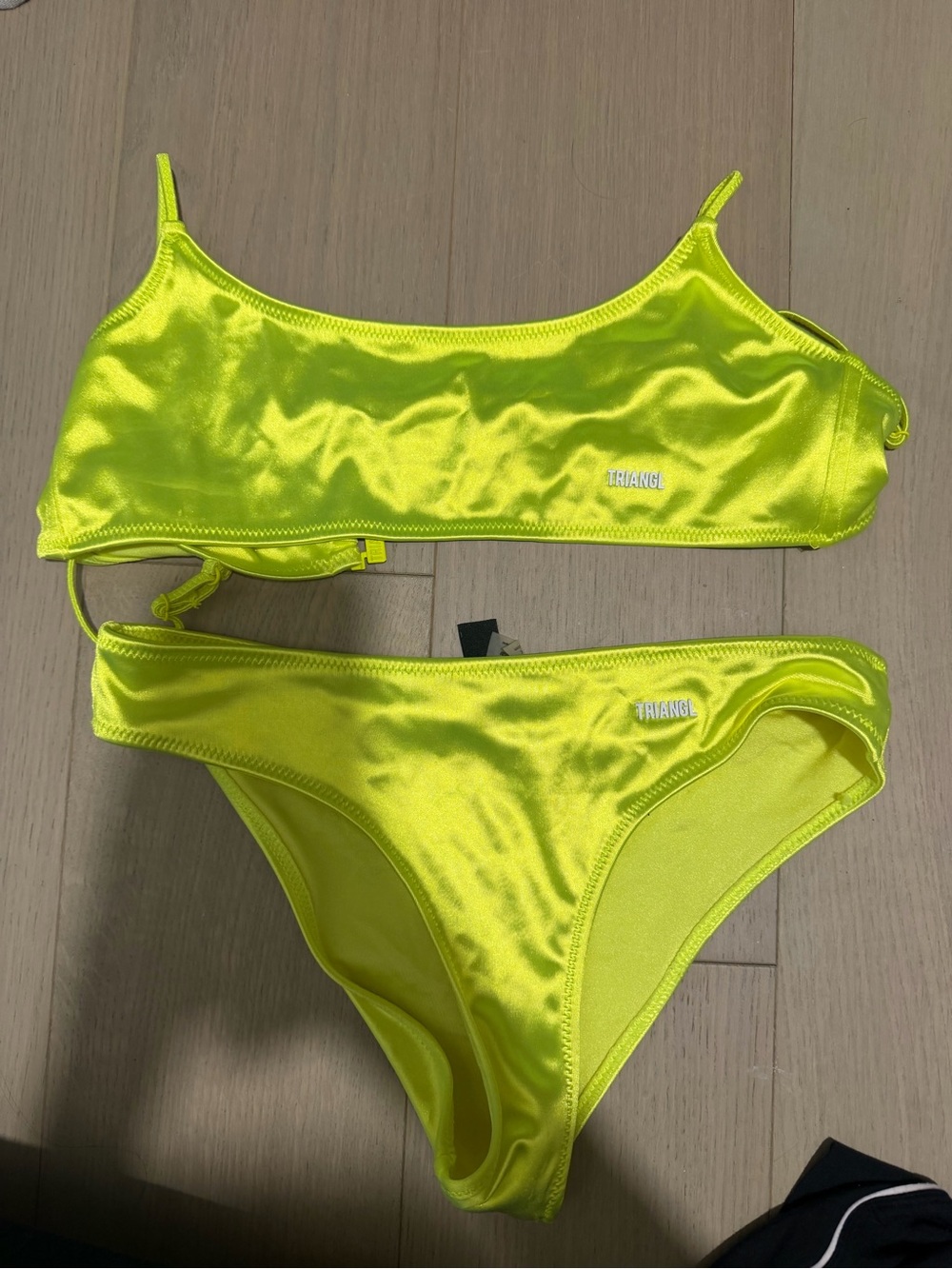 triangl swimwear Neon Lime Shiny Two-Piece Bikini